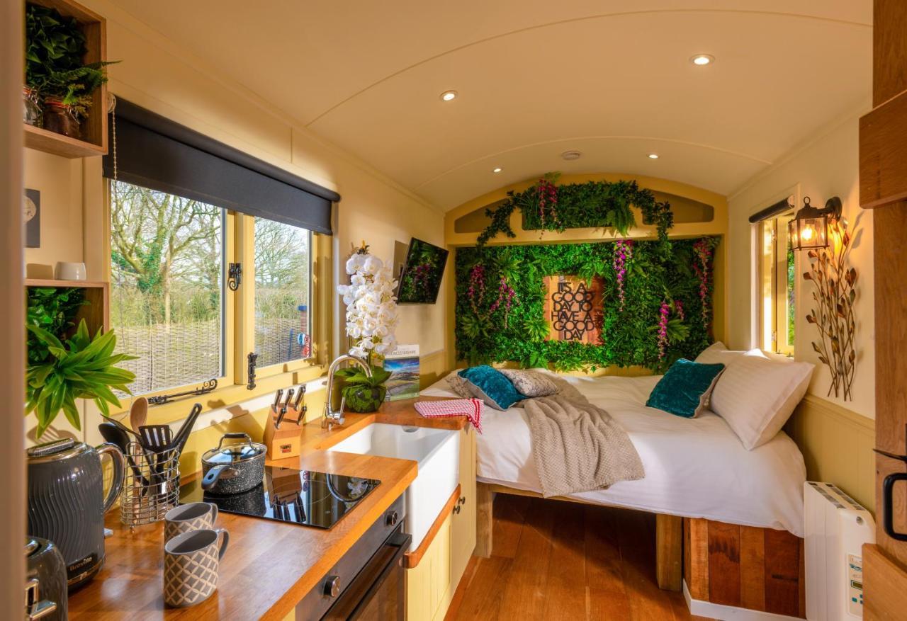 Hillside View Shepherds Hut - Ockeridge Rural Retreats Little Witley Exteriér fotografie